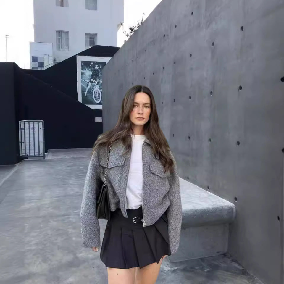 Caterina Cropped Cape Jacket [WLZOHNI7]