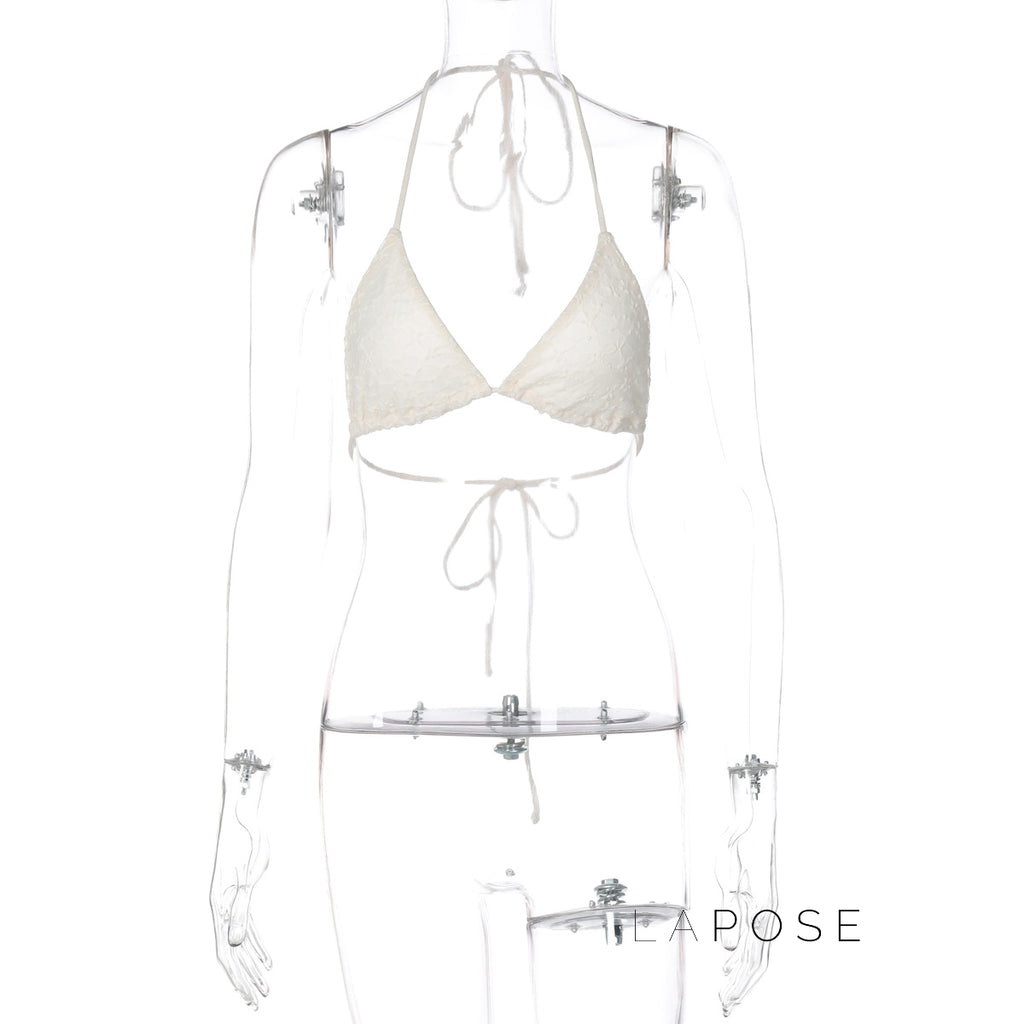 Cattleya Lace Cut-Out Short Set [IX0Z48AO]