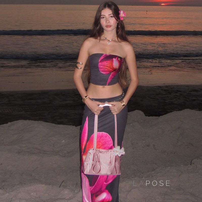 Caylie Floral Maxi Skirt Set