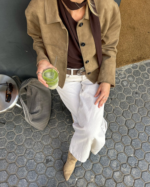 Chana Suede Lapel Jacket [0X6K0IVE]