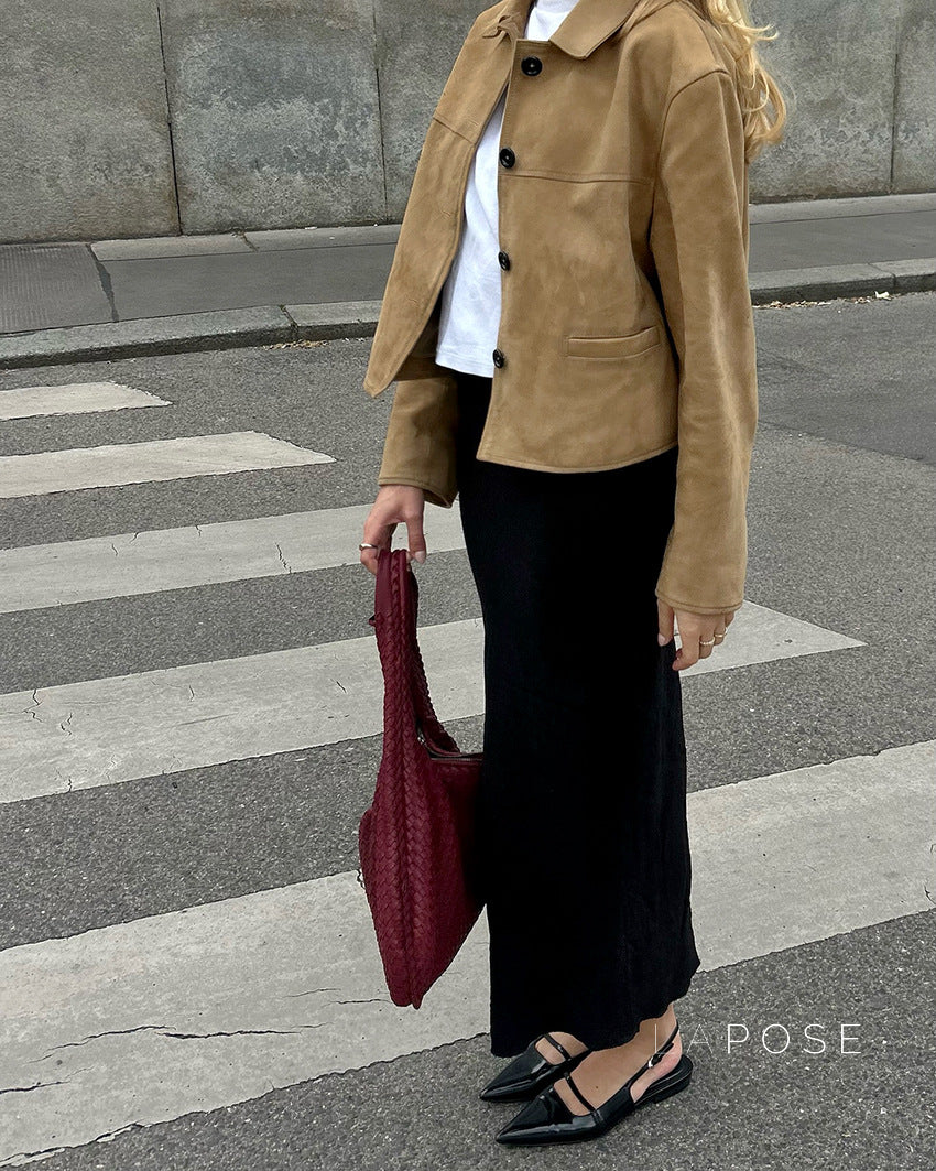 Chana Suede Lapel Jacket [8K5ICNNN]