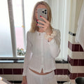 Chandler Ribbed Button-Front Cardigan [GIGD21WZ]