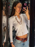 Chandler Ribbed Button-Front Cardigan [YUO1MAZA]