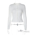 Chandler Ribbed Button-Front Cardigan [HL44W2SA]