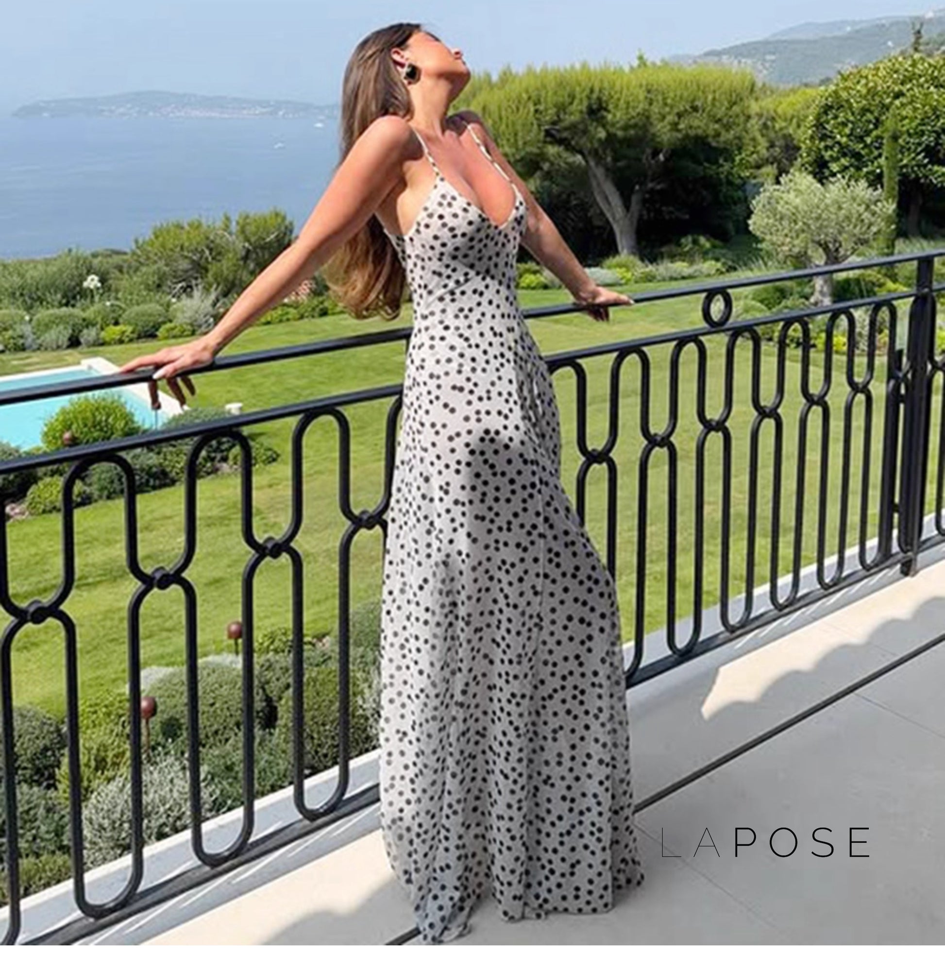 Charissa Polka Dot Maxi Dress [7MPLO8H8]