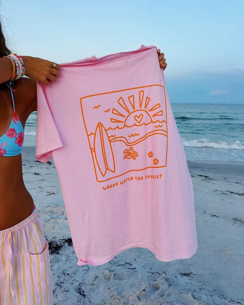 Chasidy Sunrise Graphic Oversized Tee