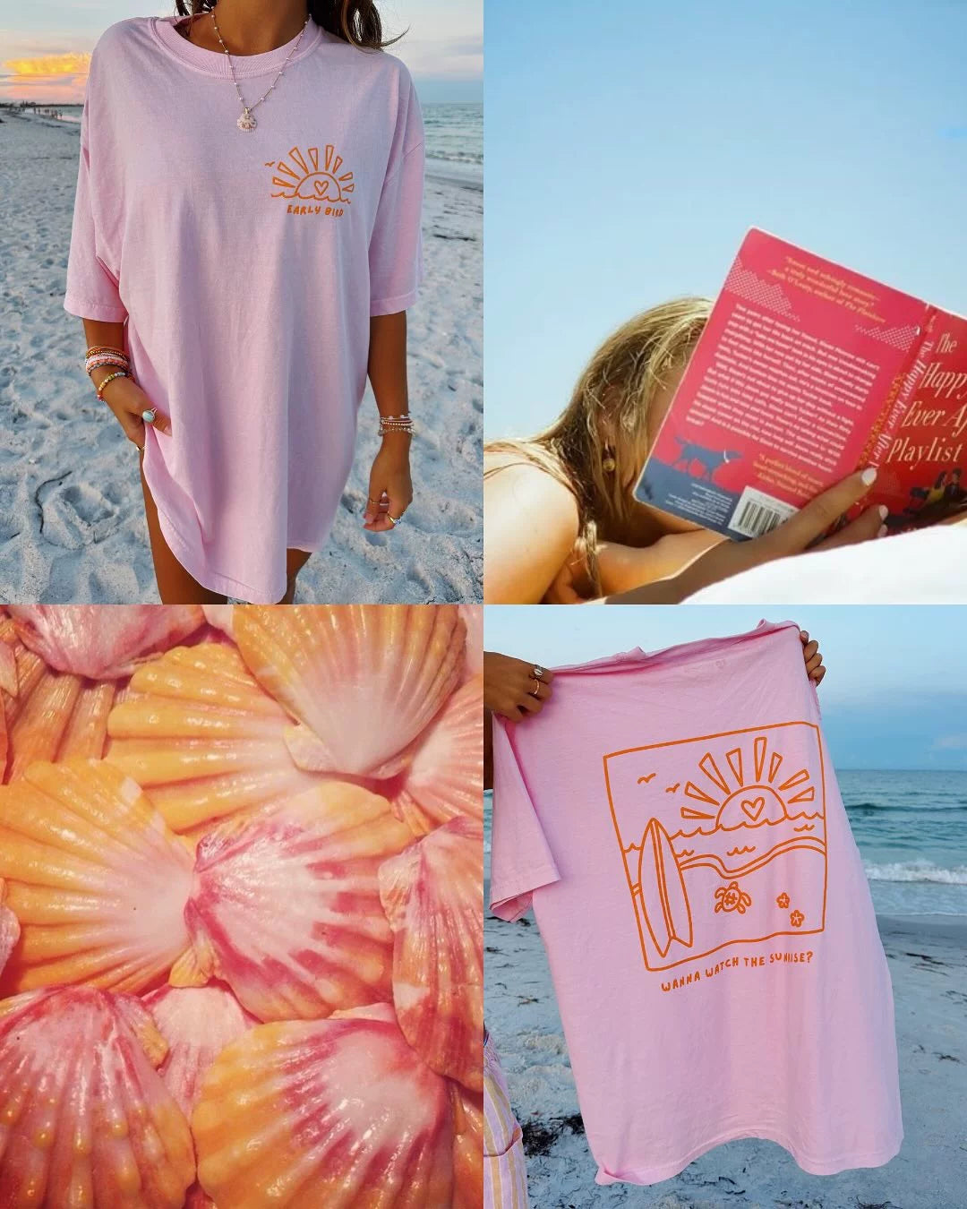 Chasidy Sunrise Graphic Oversized Tee