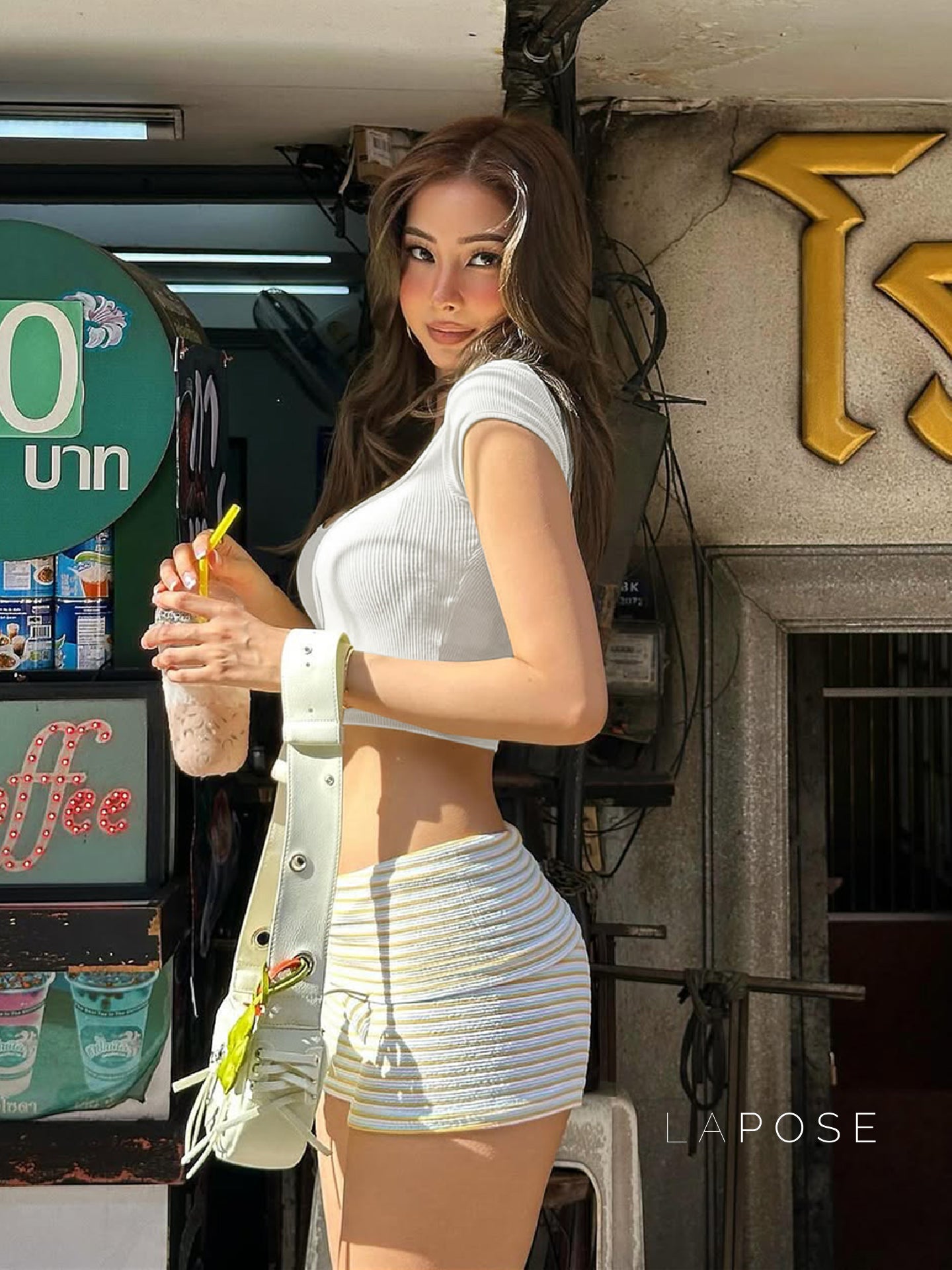 Chasidy Waist-Cinching Crop Top [F1AHI2E6]