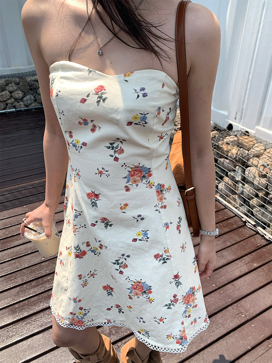Chaya Strapless Floral Mini Dress [44TB172D]