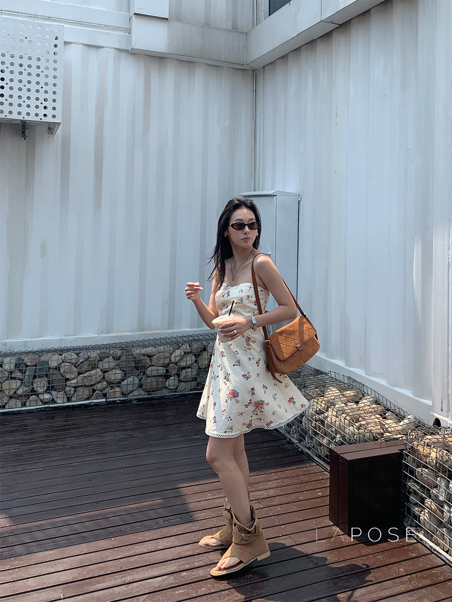 Chaya Strapless Floral Mini Dress [8RLFL30U]