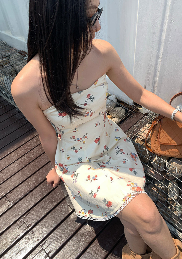 Chaya Strapless Floral Mini Dress [C2U6J6ZN]