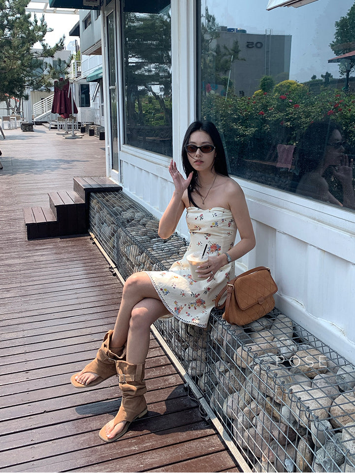 Chaya Strapless Floral Mini Dress [FSTIJU0Y]
