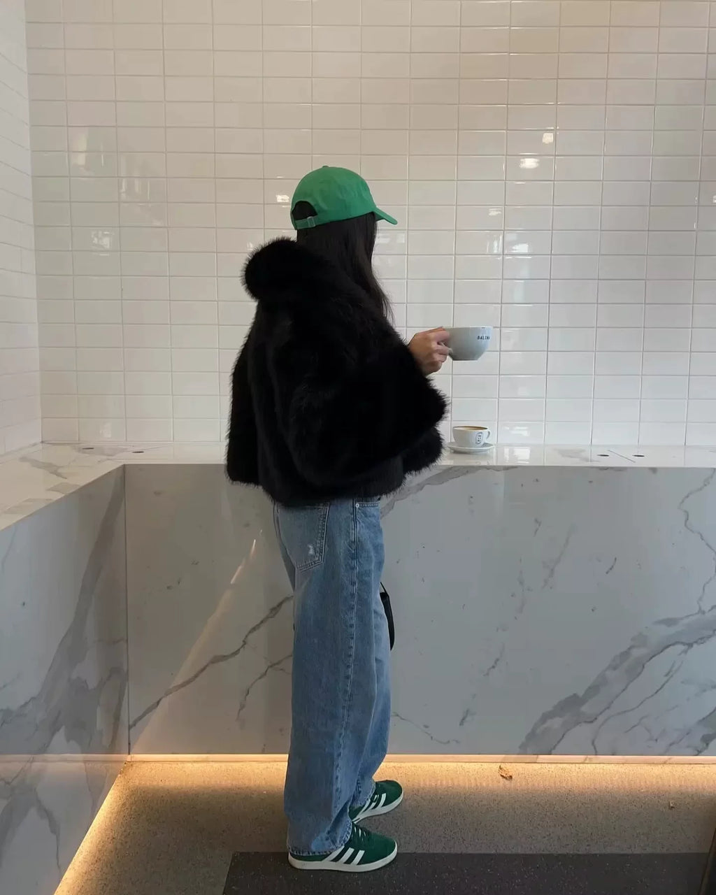 LaPose - Cheryl Cropped Faux Fur Coat