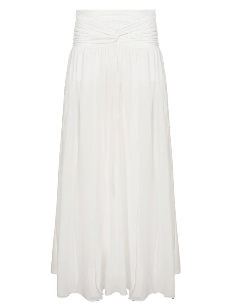 LaPose - Chimamanda Twisted High Slit Maxi Skirt