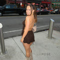 Christine Sequin Halter Skirt Set [KSDDRKKR]