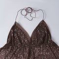 Christine Sequin Halter Skirt Set [S9P8T1FF]