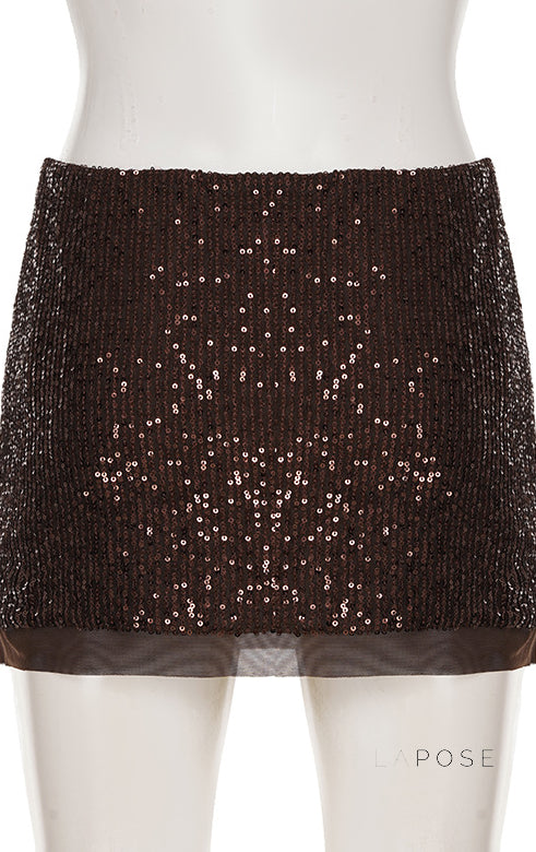 Christine Sequin Halter Skirt Set [QWUDZF6G]