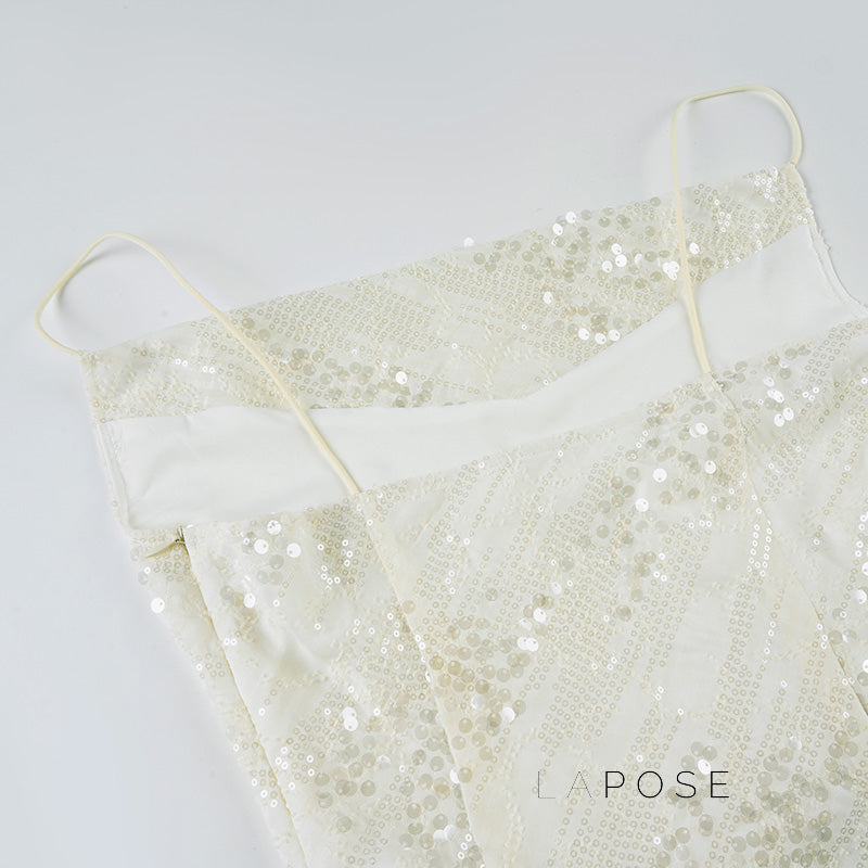 Chyna Sequin Cowl Neck Mini Dress