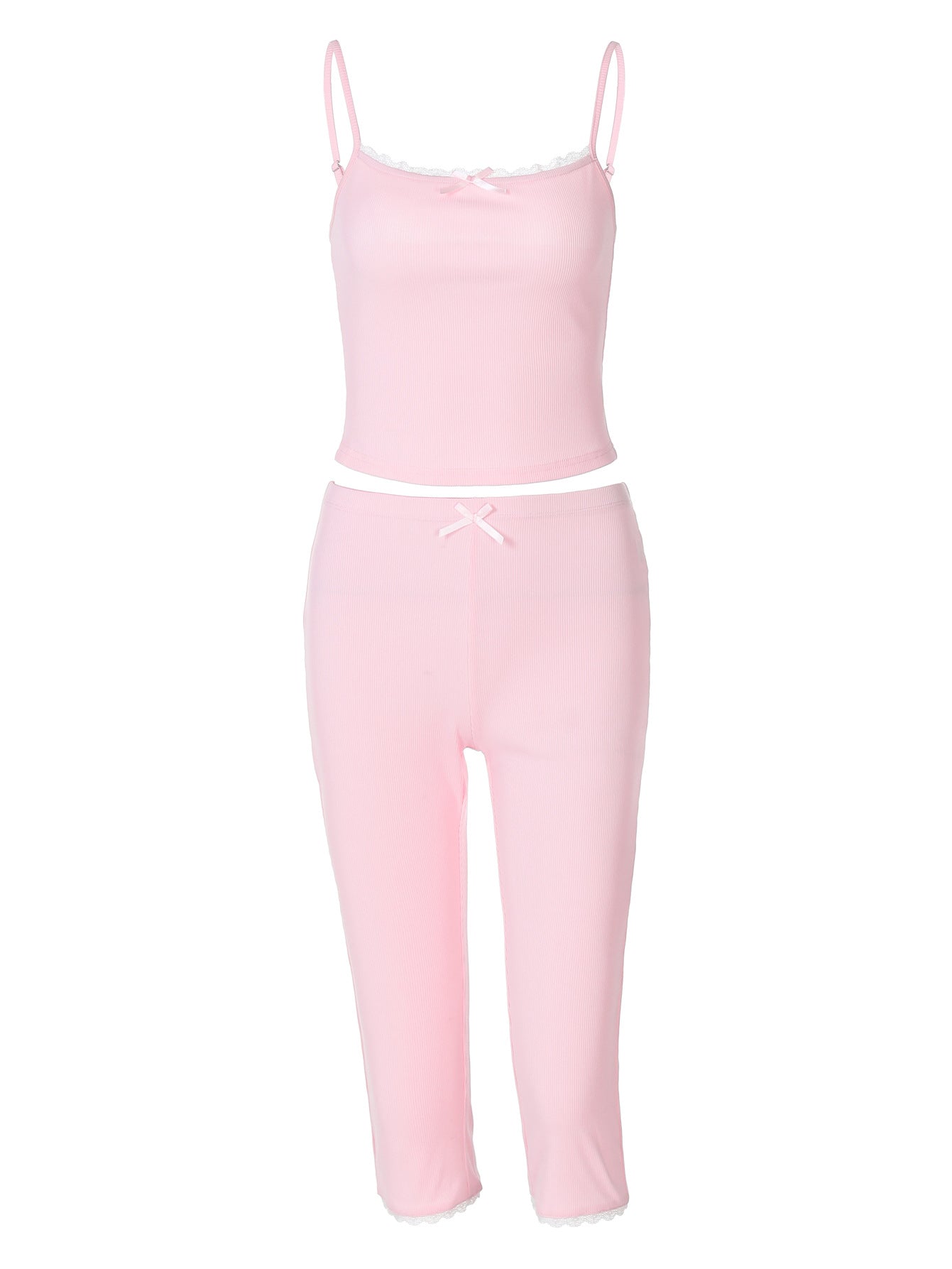 Ciara Lace Ribbed Short Set [S24DVRJJ]