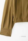 Cierra Pleated Cropped Windbreaker [DCDKWG90]