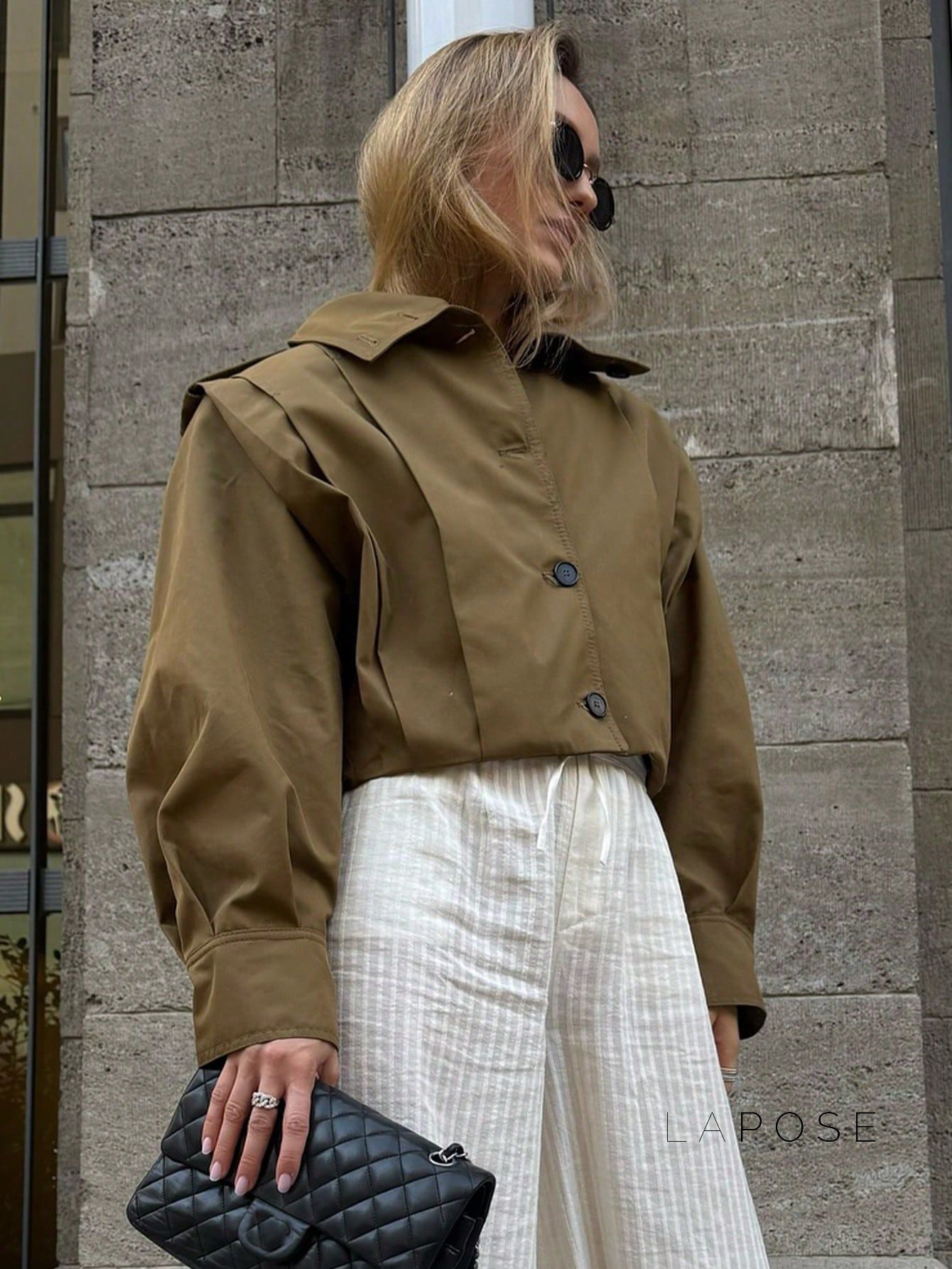 Cierra Pleated Cropped Windbreaker [OYZJS5MU]