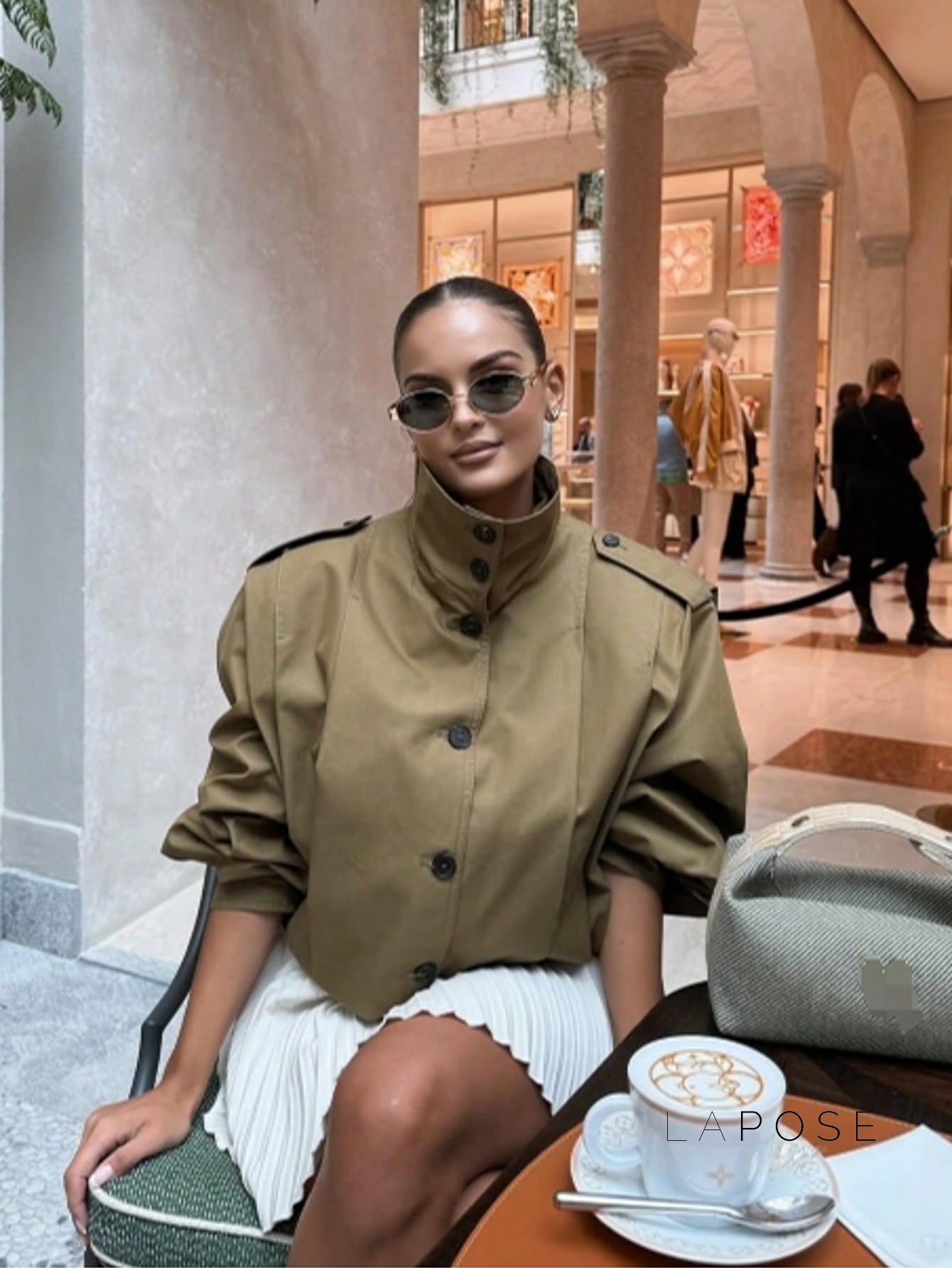 Cierra Pleated Cropped Windbreaker [04S15JK8]