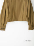 Cierra Pleated Cropped Windbreaker [YUJ22IEB]