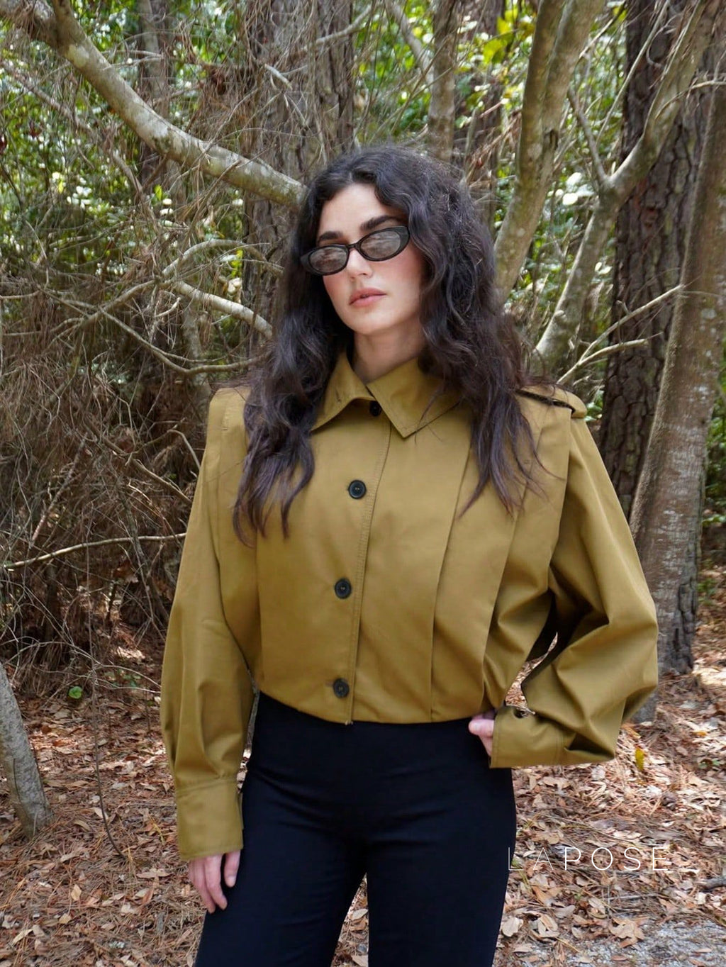 Cierra Pleated Cropped Windbreaker [DZN3S09J]