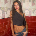 Clarabelle One Shoulder Crop Top [L0LMXA88]