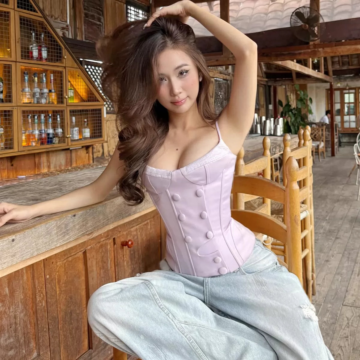 LaPose - Clarity Double Breasted Corset Top