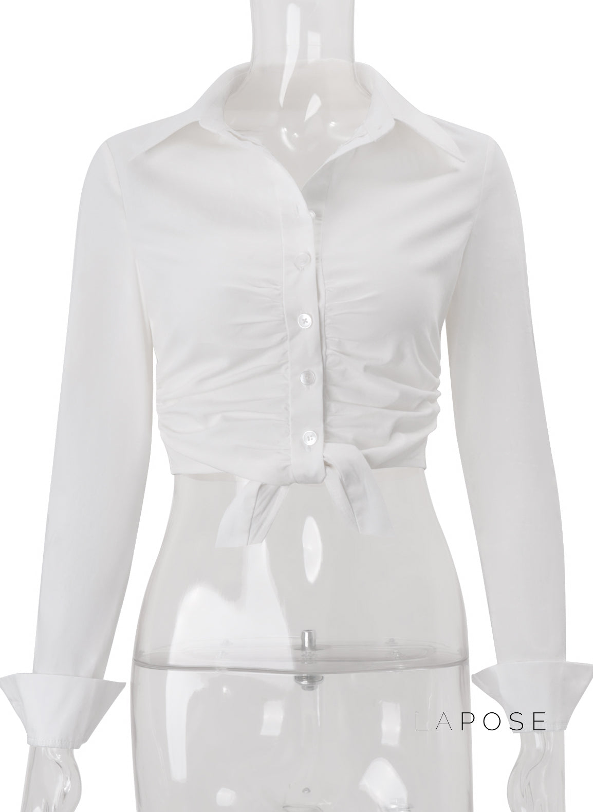 Clarke Tie-Front Crop Top [P6ORABZR]