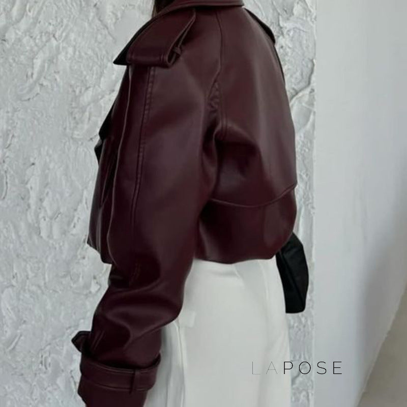Cody Faux Leather Moto Jacket [7UX23FNW]