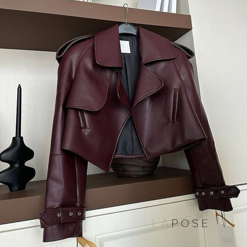 Cody Faux Leather Moto Jacket [9EL6H8BR]