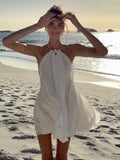LaPose - Colbie Halter Flower Mini Dress
