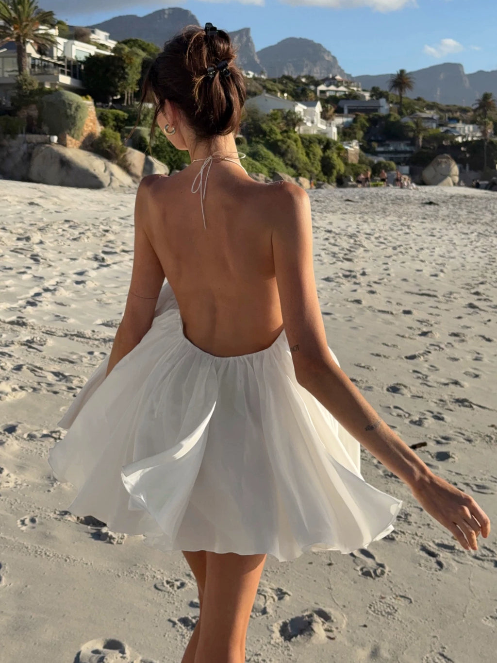 LaPose - Colbie Halter Flower Mini Dress