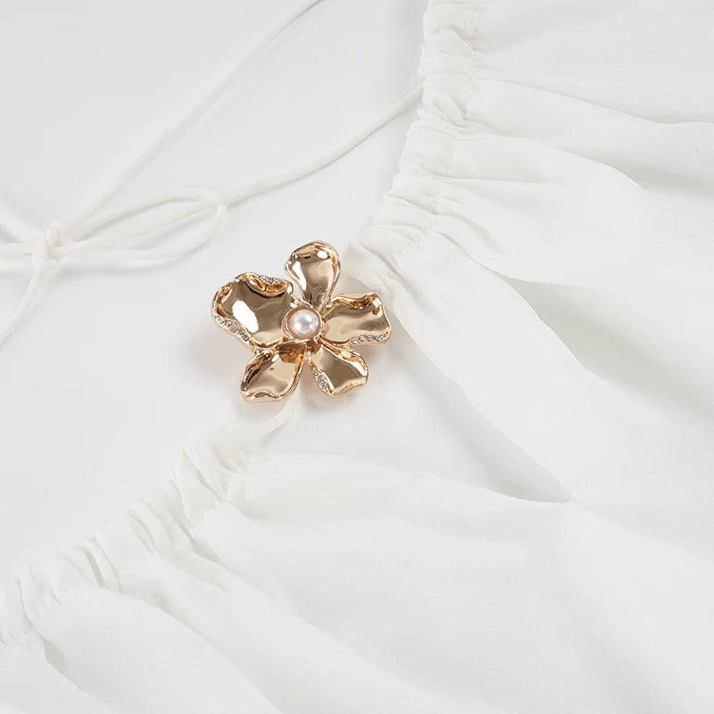LaPose - Colbie Halter Flower Mini Dress