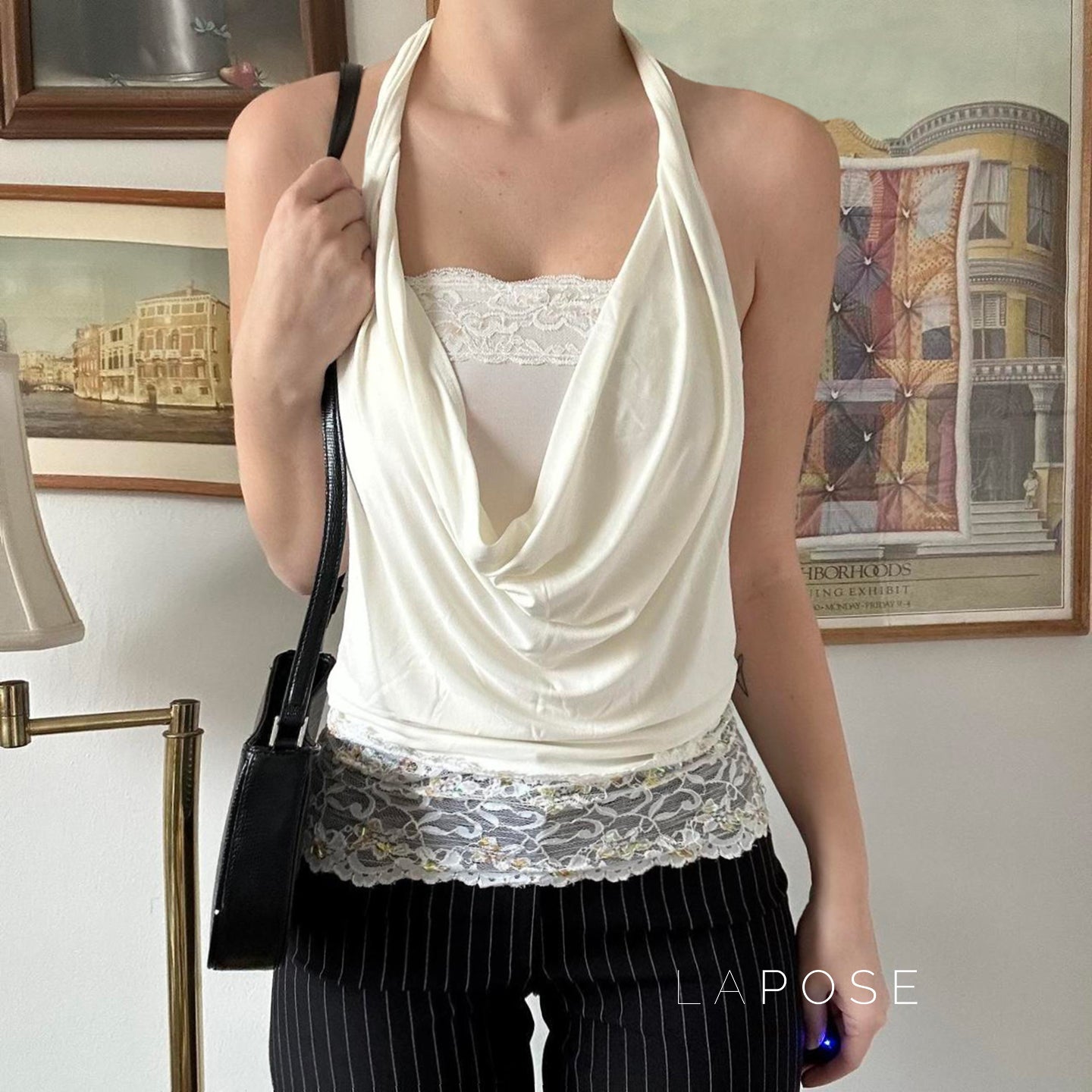 Colby Faux Layered Halter Top