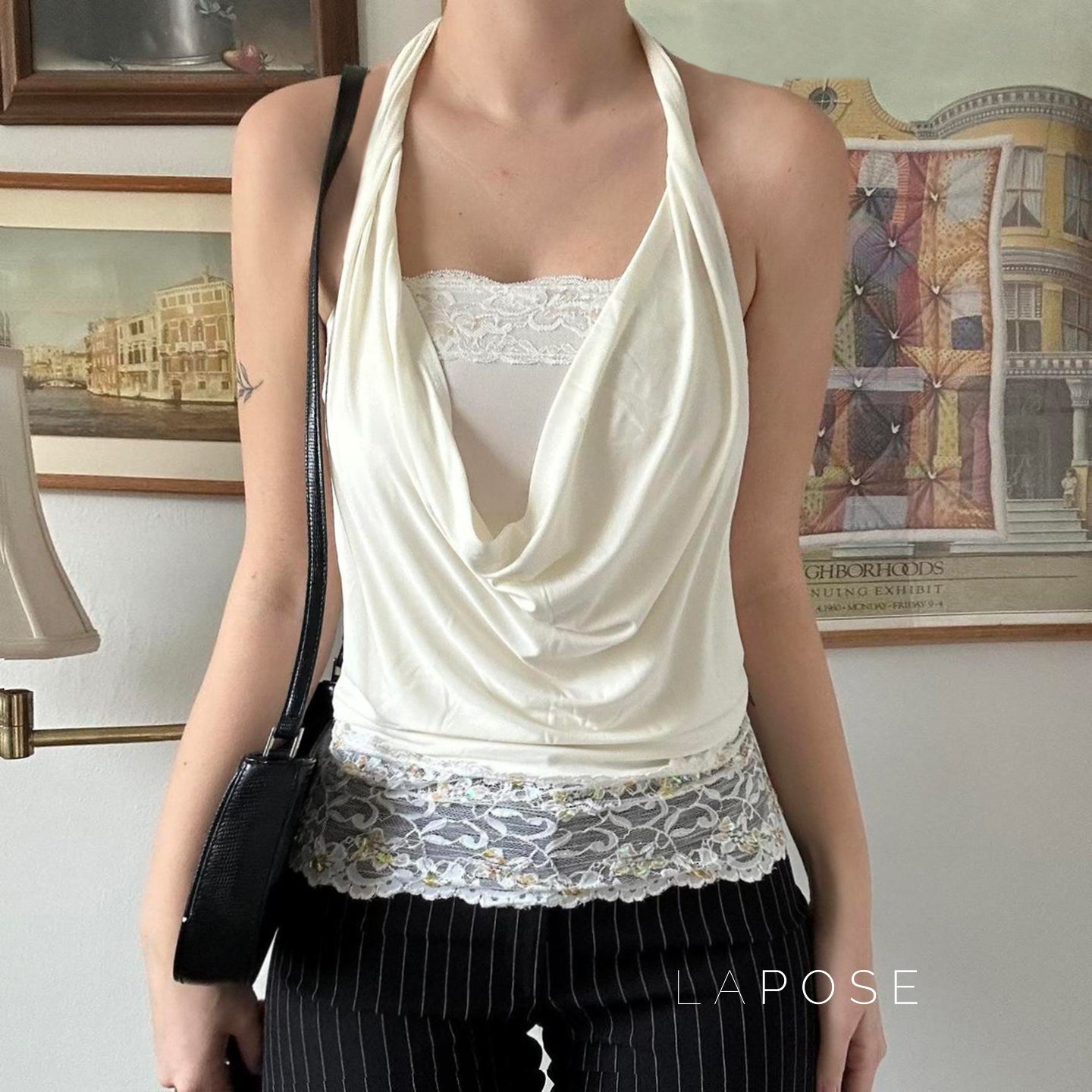 Colby Faux Layered Halter Top