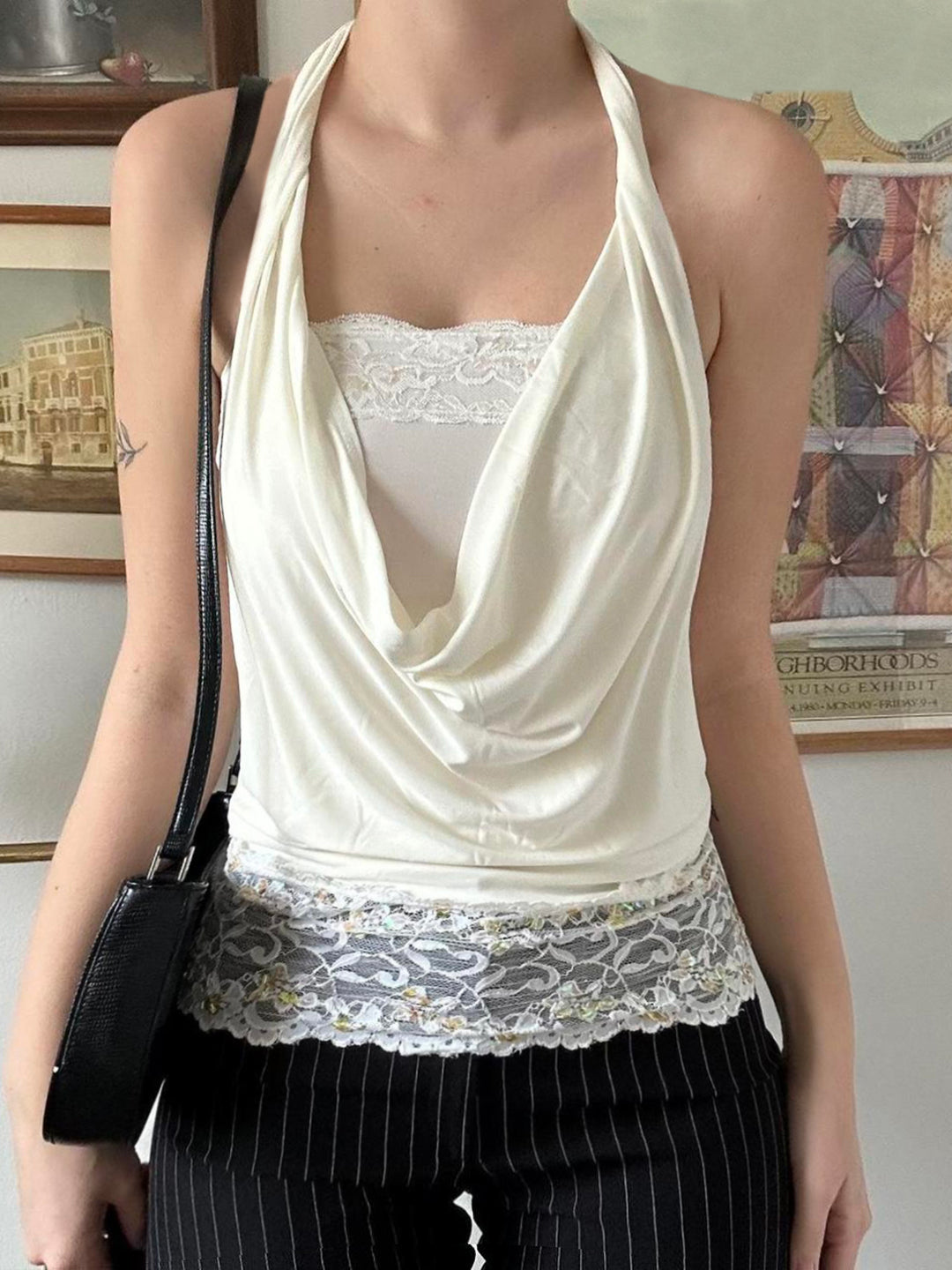 Colby Faux Layered Halter Top