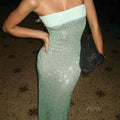 Collette Backless Sequin Gown