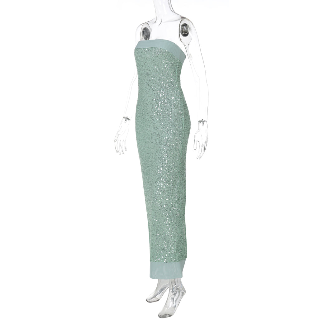 Collette Backless Sequin Gown