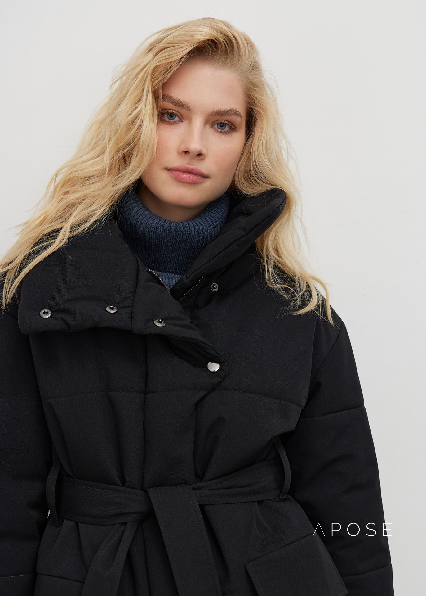 Collette Belted Stand Collar Coat [DMMN4EG6]