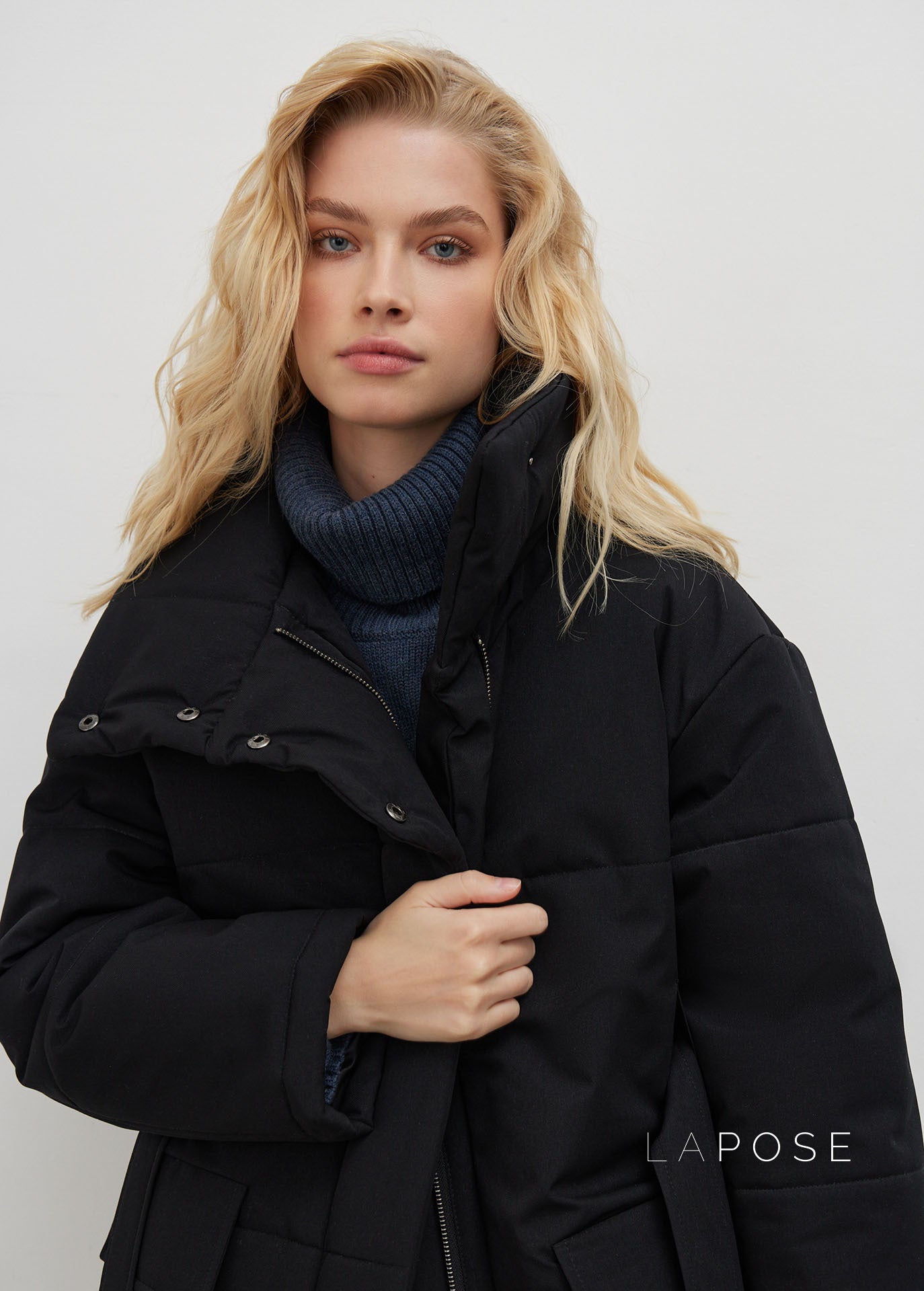 Collette Belted Stand Collar Coat [QUTUB0JG]