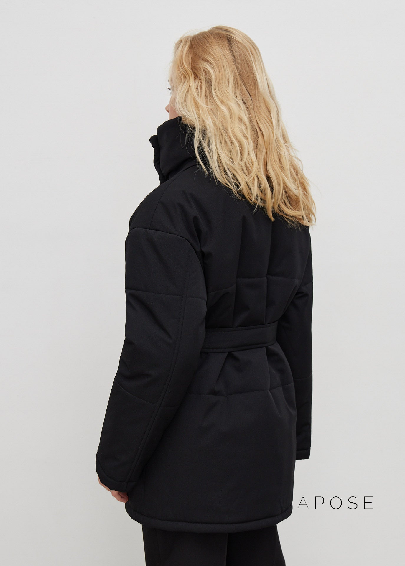 Collette Belted Stand Collar Coat [IZ1PUKN6]