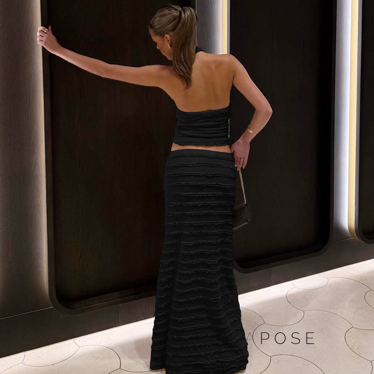 Connor Halter Midi Skirt Set [QZMILAAJ]