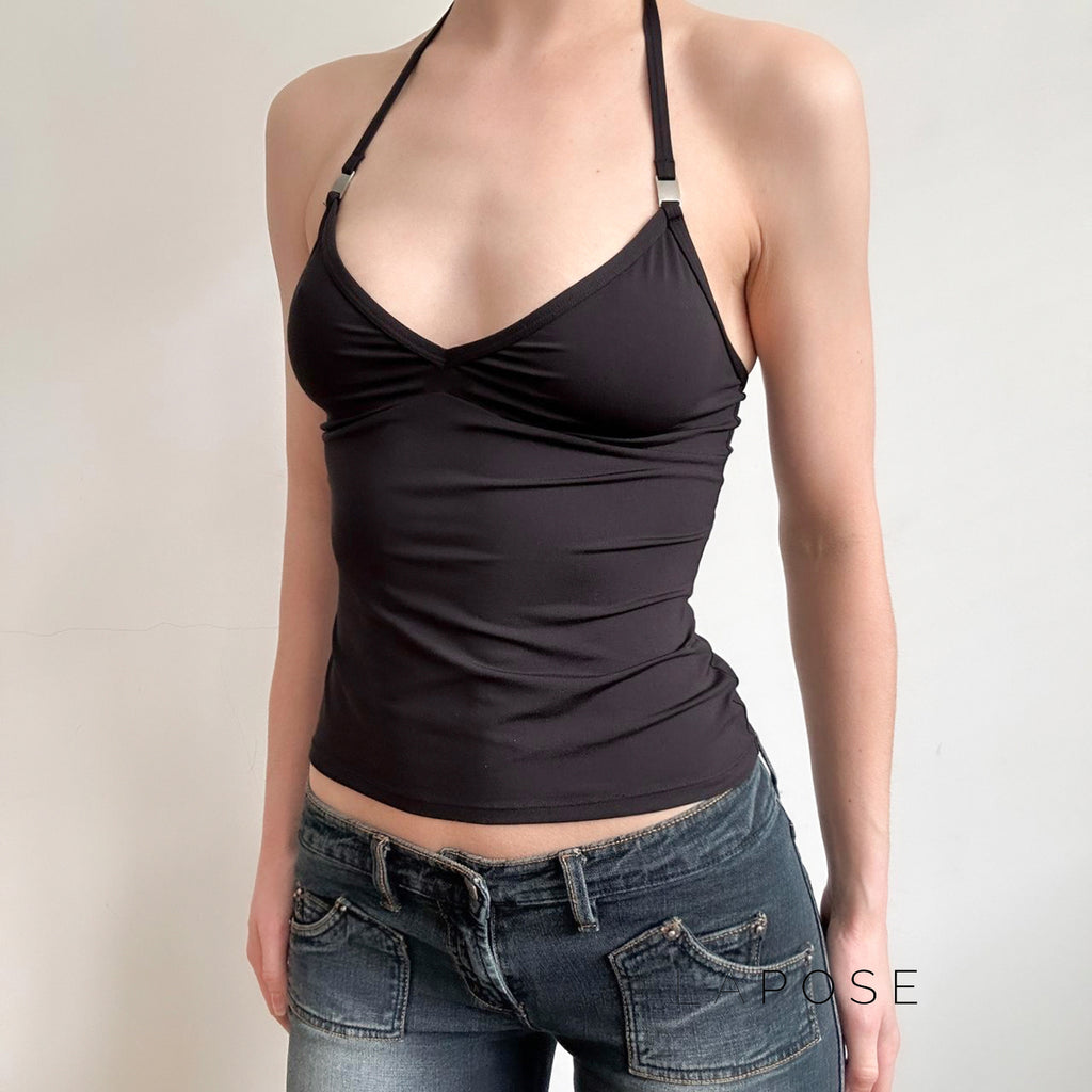 Coraline Metal Halter Top [HQXM9DGH]