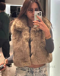 Corbin Faux Fur Lapel Vest [53D008YS]