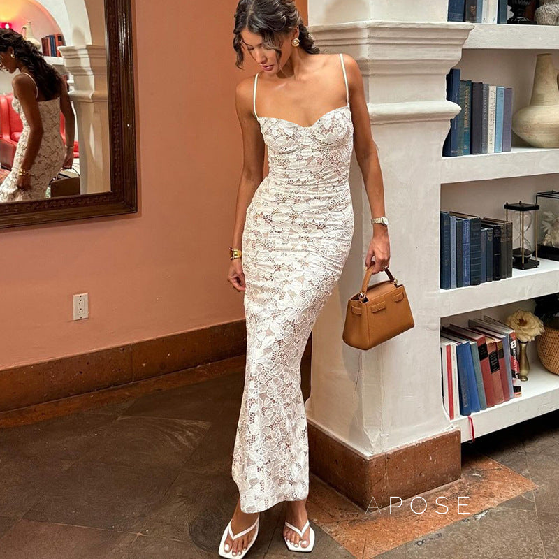 Corinna Backless Lace Maxi Dress [S83DIA2D]