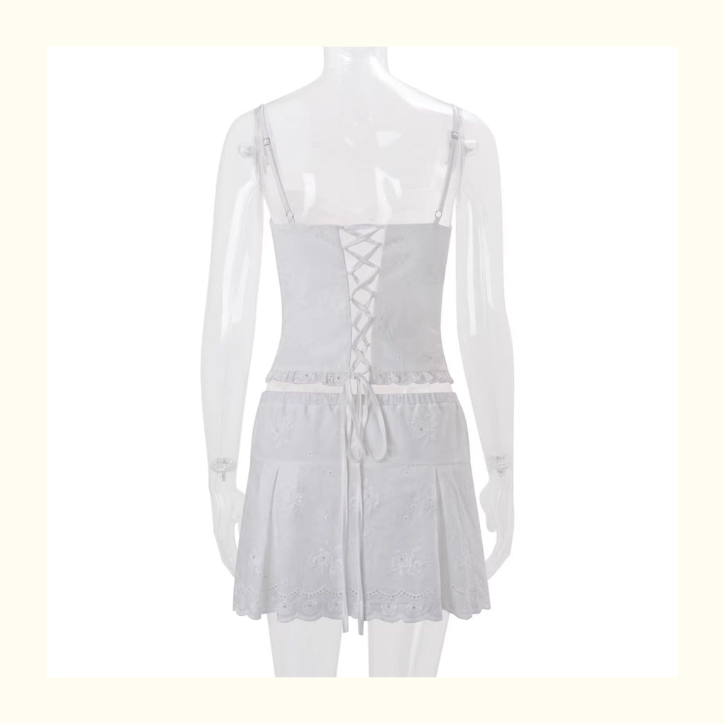 Corset Detail Skirt Set [PJMNXCFW]