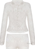 Cruz Jacquard Cut Out Short Set [YXGW8YC0]